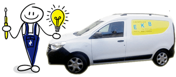 Firmenauto mit Männchen